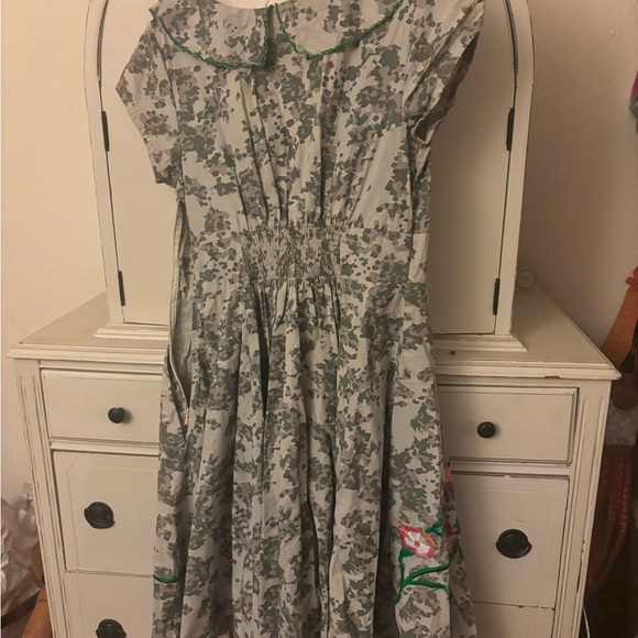 eShakti Custom Gray Dress with pockets - Picture 7 of 8